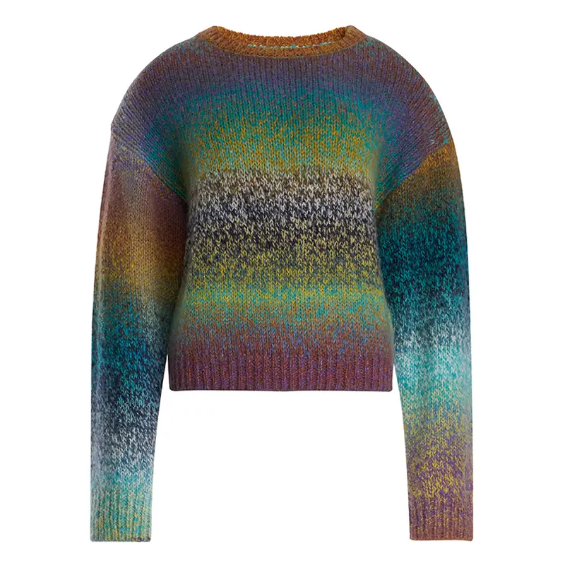 Women's Gradient Pullover Knitted Sweater