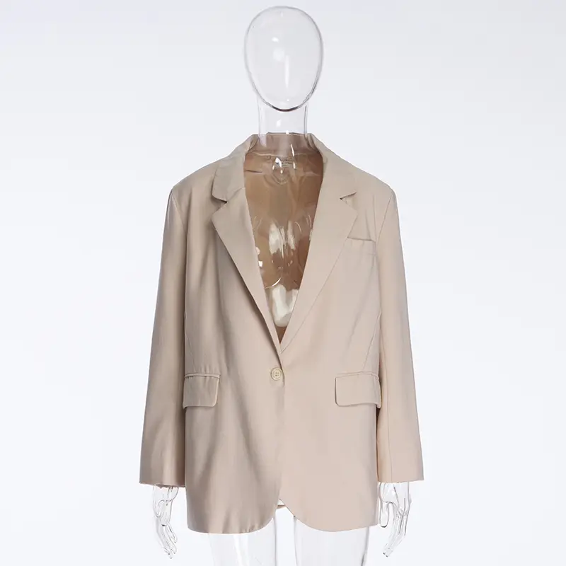 Blazer Lapel Long Sleeve Top Commuting Versatile Small Suit Cardigan Women's Jacket