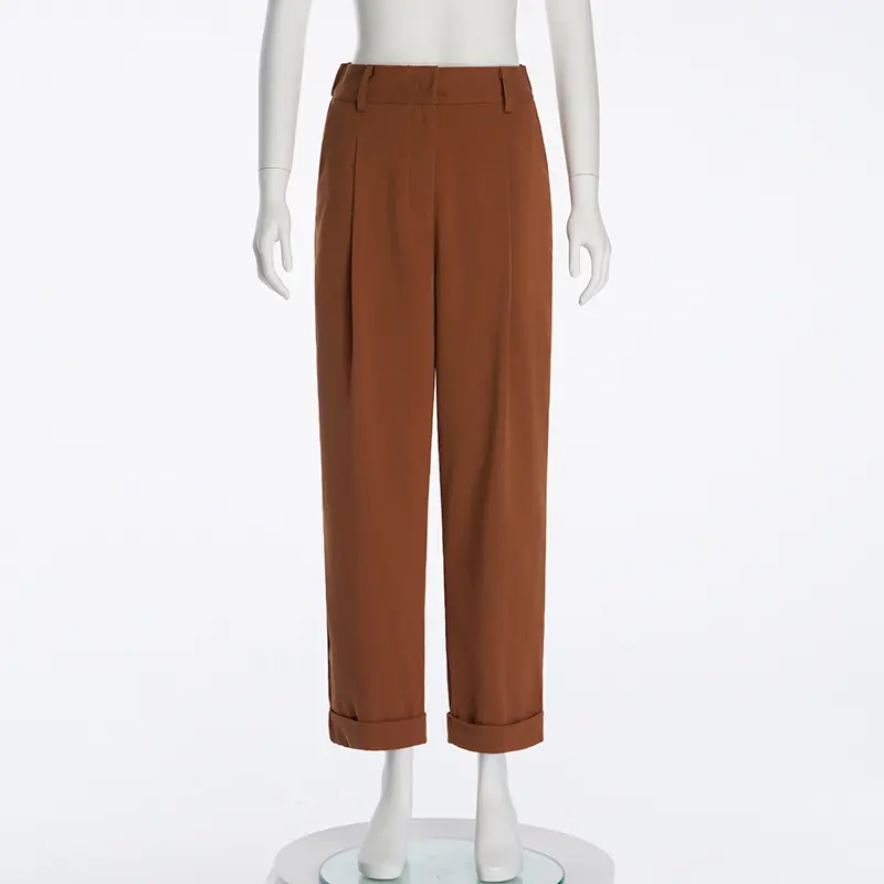 Women's Business Casual Brown Trousers` (1)tfj