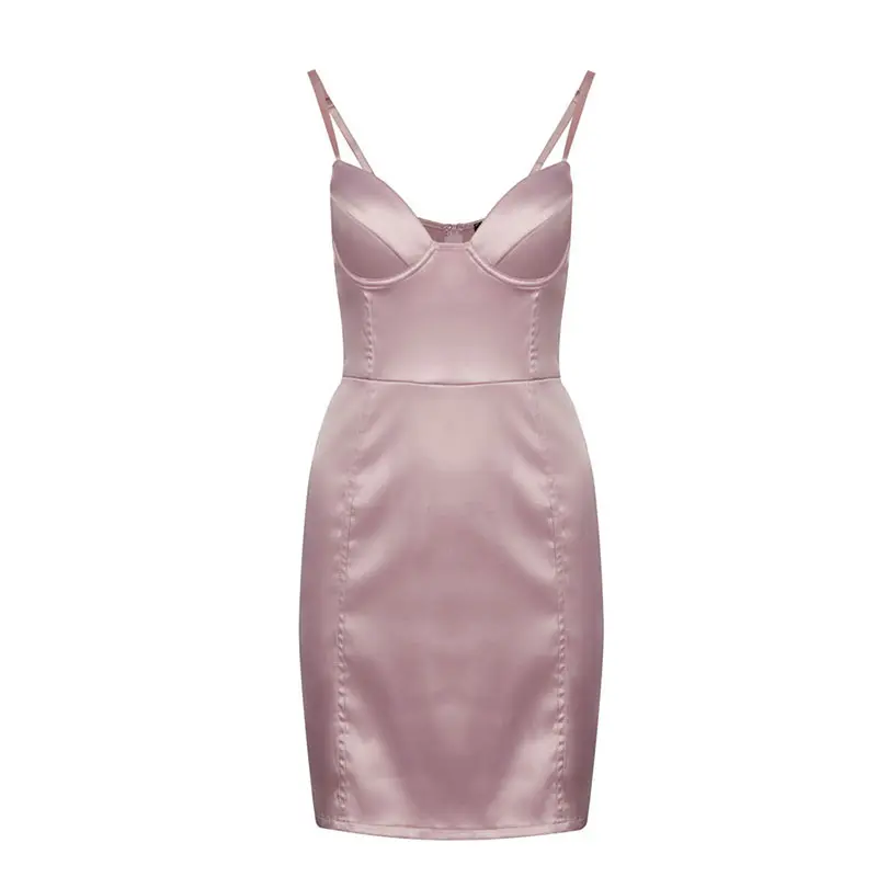 Satin Fabric Woven's Glamorous Evening Dress