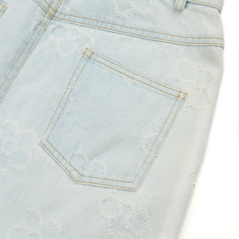 Ladies Casual High Waist A-Line Skirt Versatile Casual Denim Skirt (1)78q