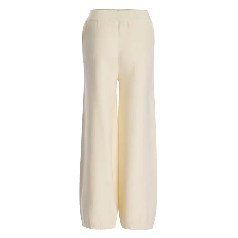 Knitted Sweater High Waist Slim Casual Straight Trousers