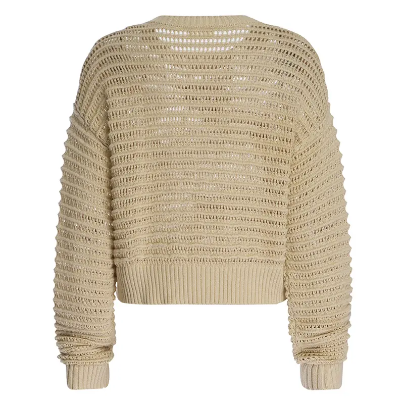 Women's Cashew Flower Embroidered Sweater Loose Lazy Style Pullover Sweater