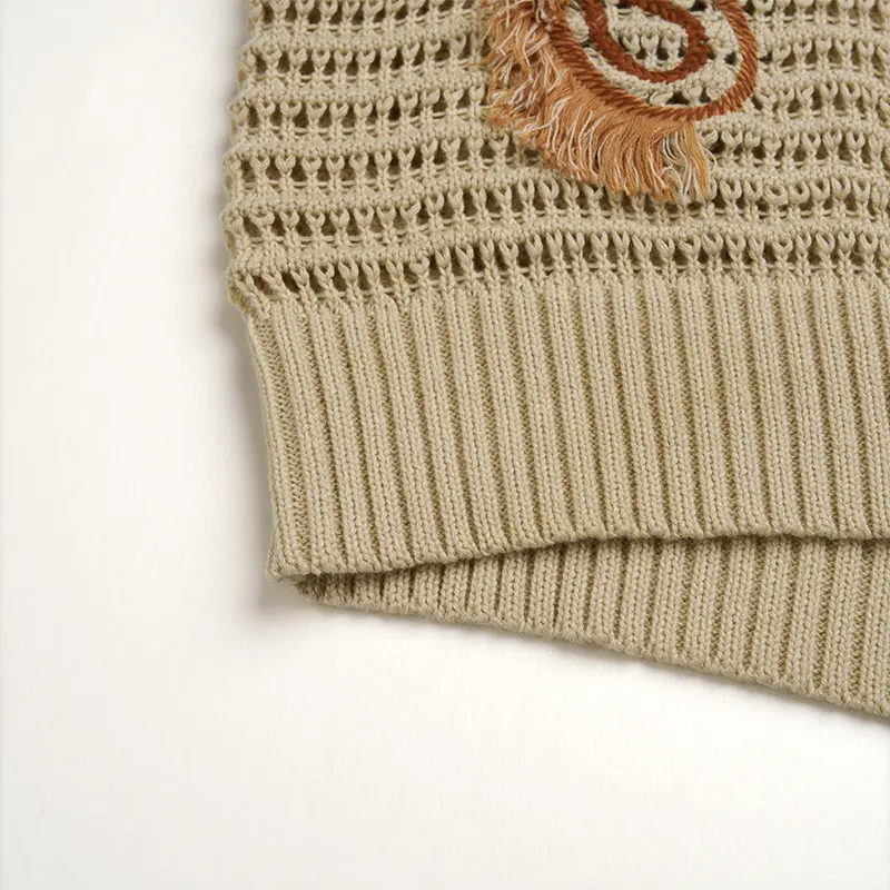 Cashew Flower Embroidered Sweater Loose Lazy Style Pullover Sweater (3)49g