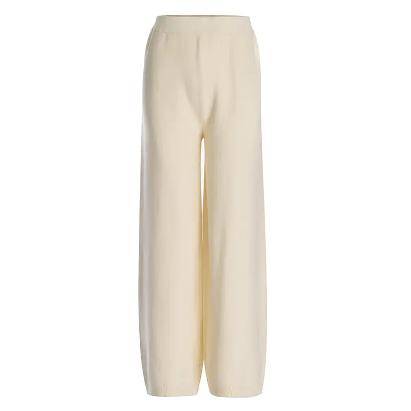 Knitted Sweater High Waist Slim Casual Straight Trousers